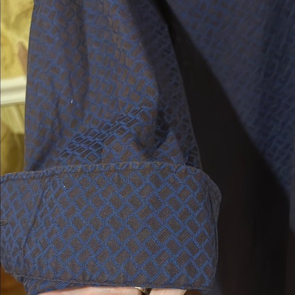 Ike Behar Blue Casual Button Down Shirt - Picture 4 of 11